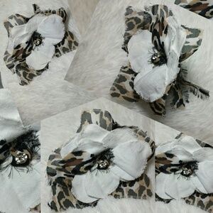 Tasty Tasty Raw Edge Denim & Leopard Rose …